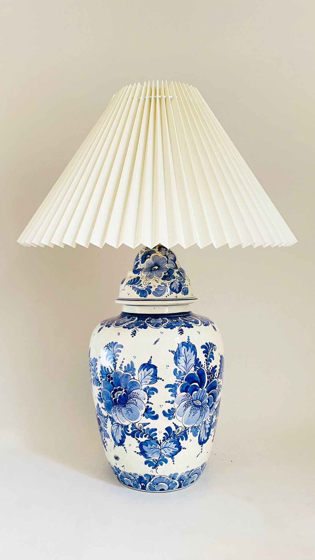 Large Antique Delft Lamp - pre order for mid Nov