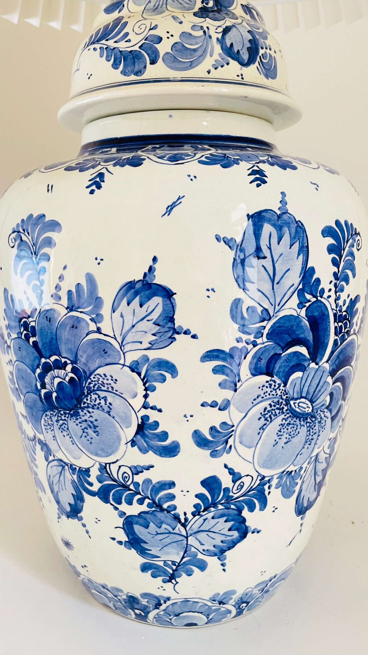 Large Antique Delft Lamp - pre order for mid Nov
