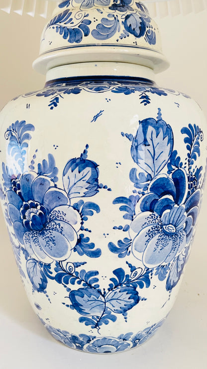Large Antique Delft Lamp - pre order for mid Nov
