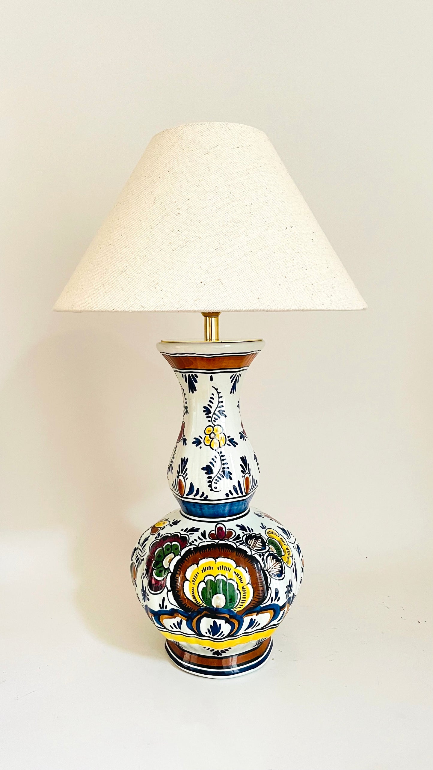 Antique Delft Polychrome Lamp - pre order for early April
