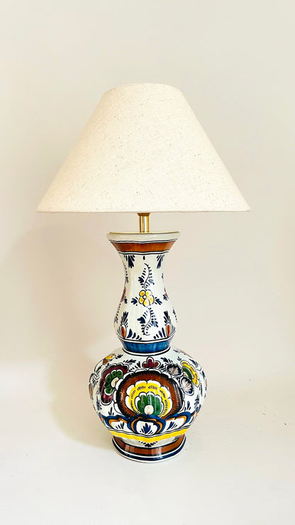Antique Delft Polychrome Lamp - pre order for early April