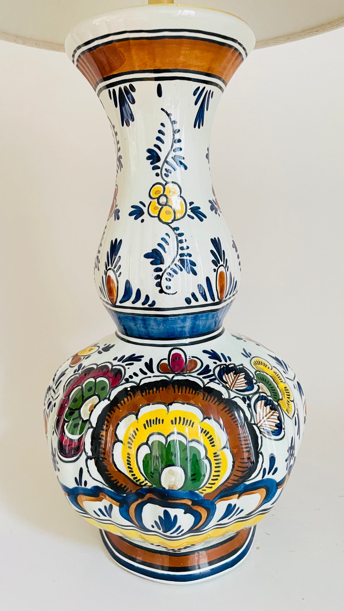 Antique Delft Polychrome Lamp - pre order for early April