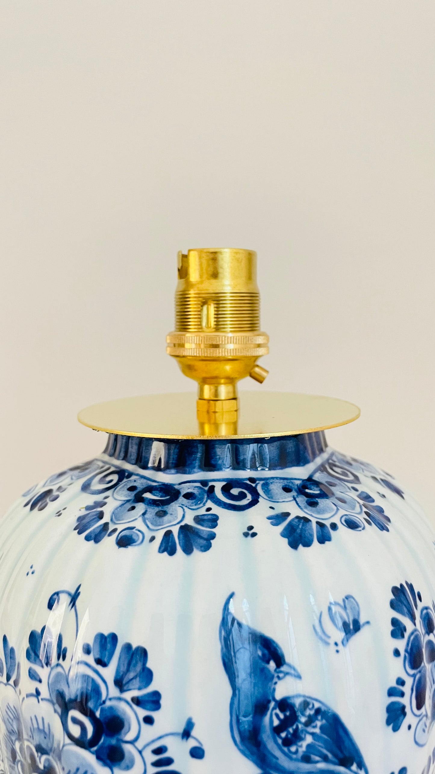 Antique Mini Delft Lamp 'The Swan' - pre order for mid April