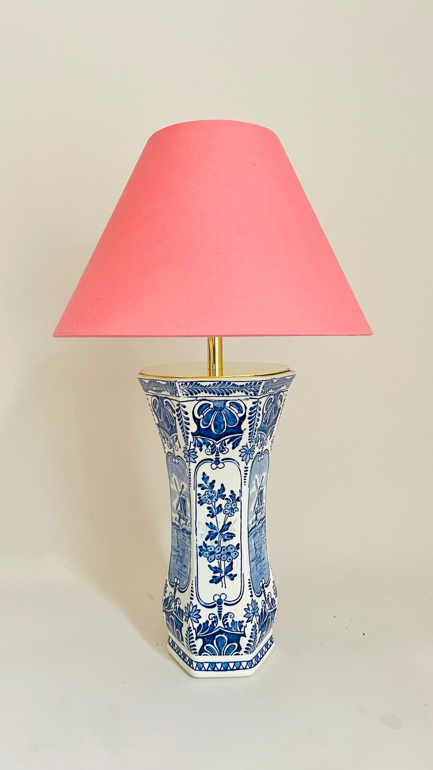 Antique Delft Lamp