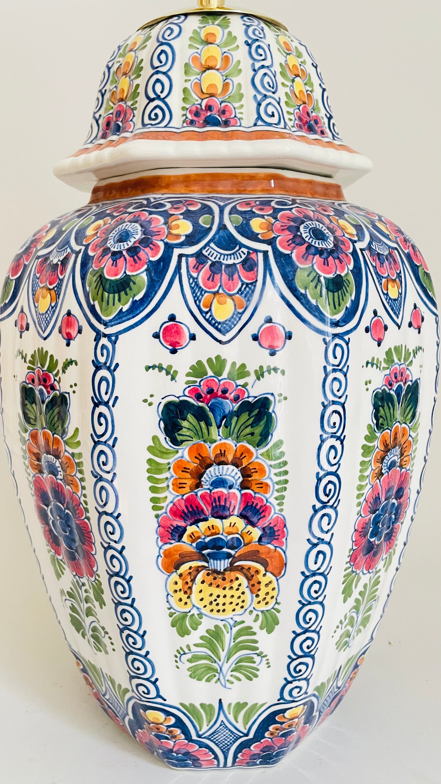 Antique Delft Polychrome Lamp - pre order for mid April