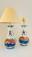 Load image into Gallery viewer, Antique Delft Polychrome Lamp - pre order for end of March
