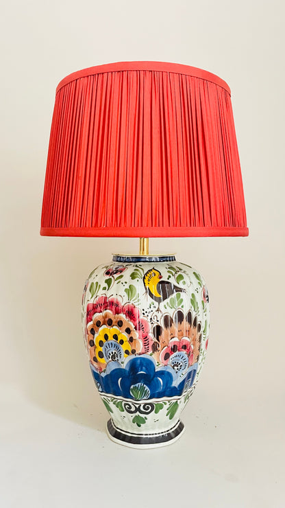Antique Delft Polychrome Lamp - pre order for mid Feb