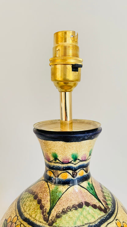 Spanish Pottery Lamp - pre order for mid Feb