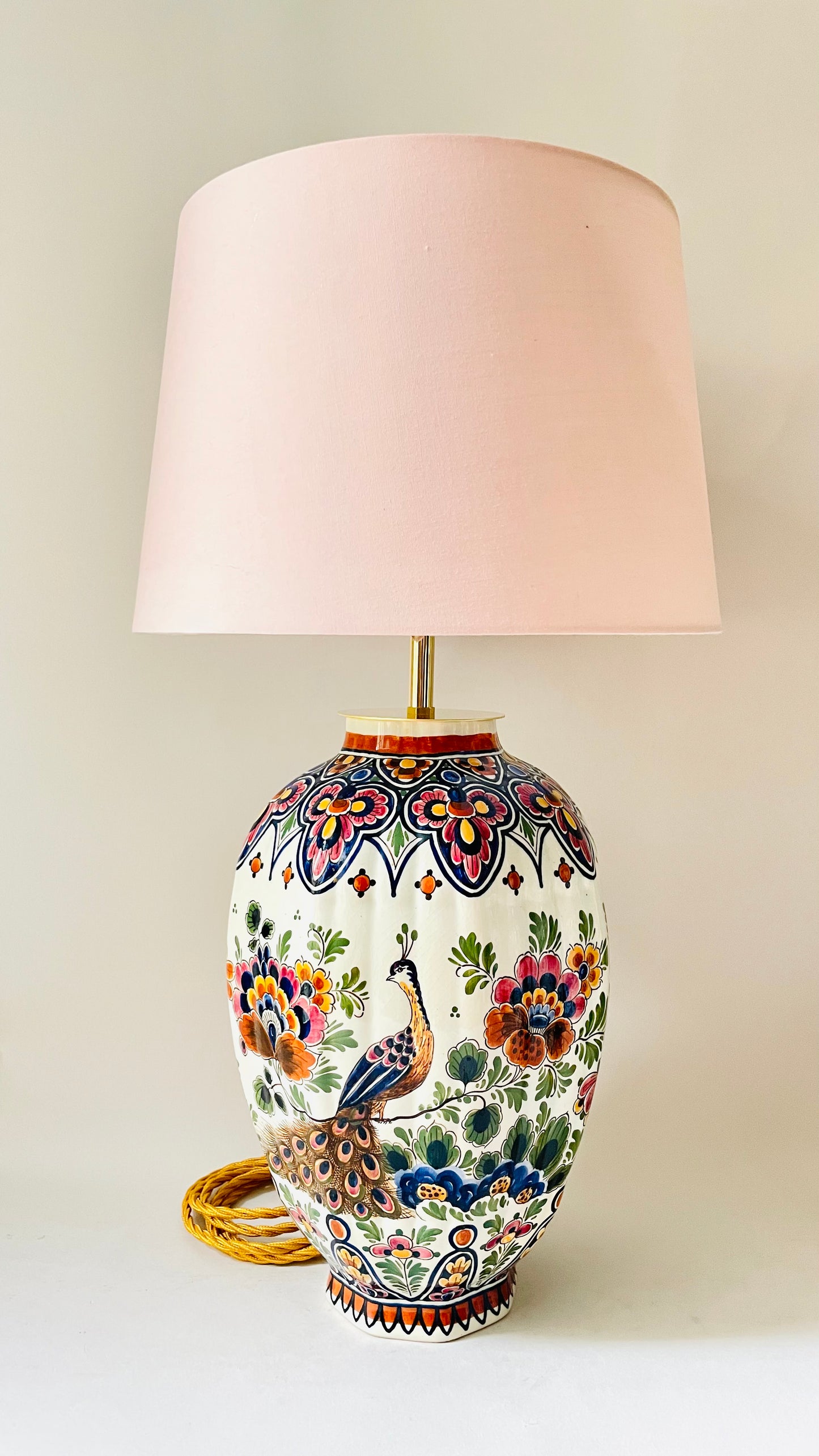 Tall Antique Delft Lamp (damaged) - pre order for mid June