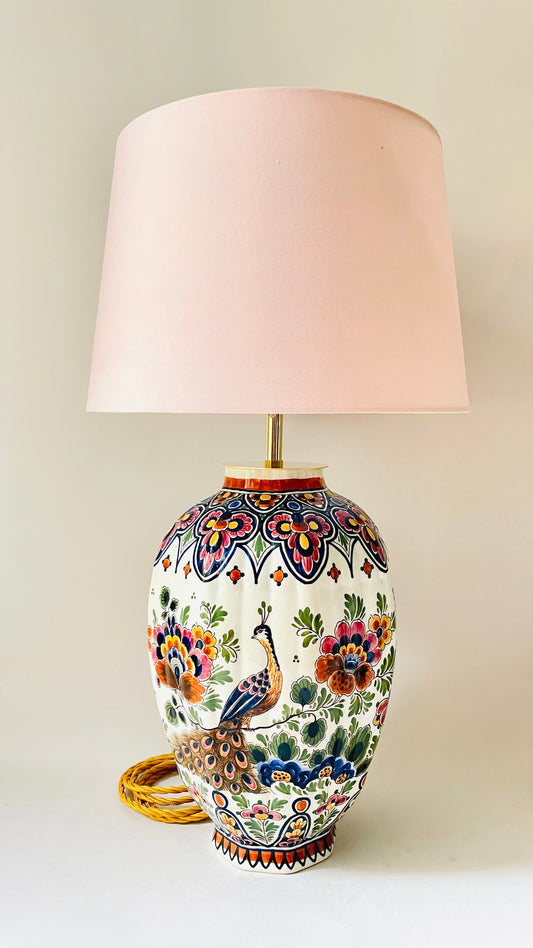 Tall Antique Delft Lamp (damaged) - pre order for mid June