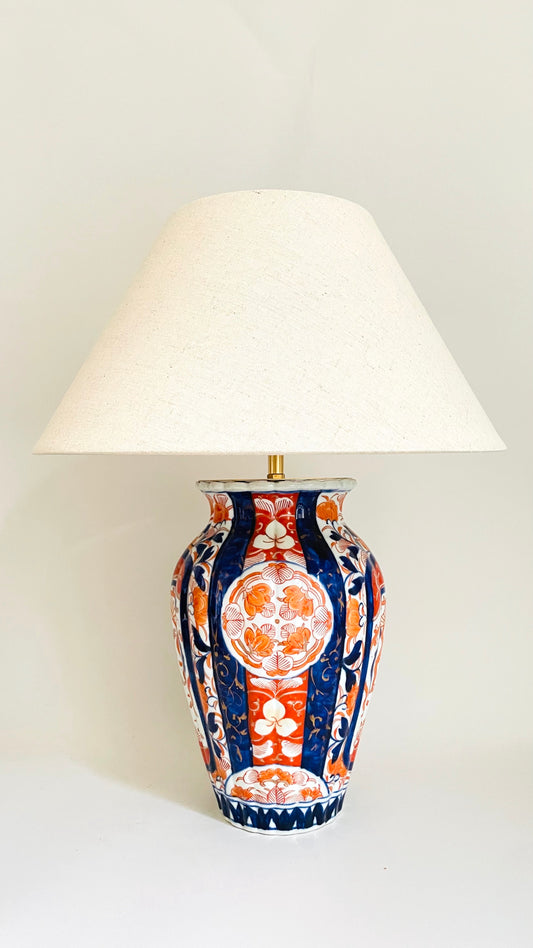 Antique Japanese Imari Lamp - pre order for end of Nov