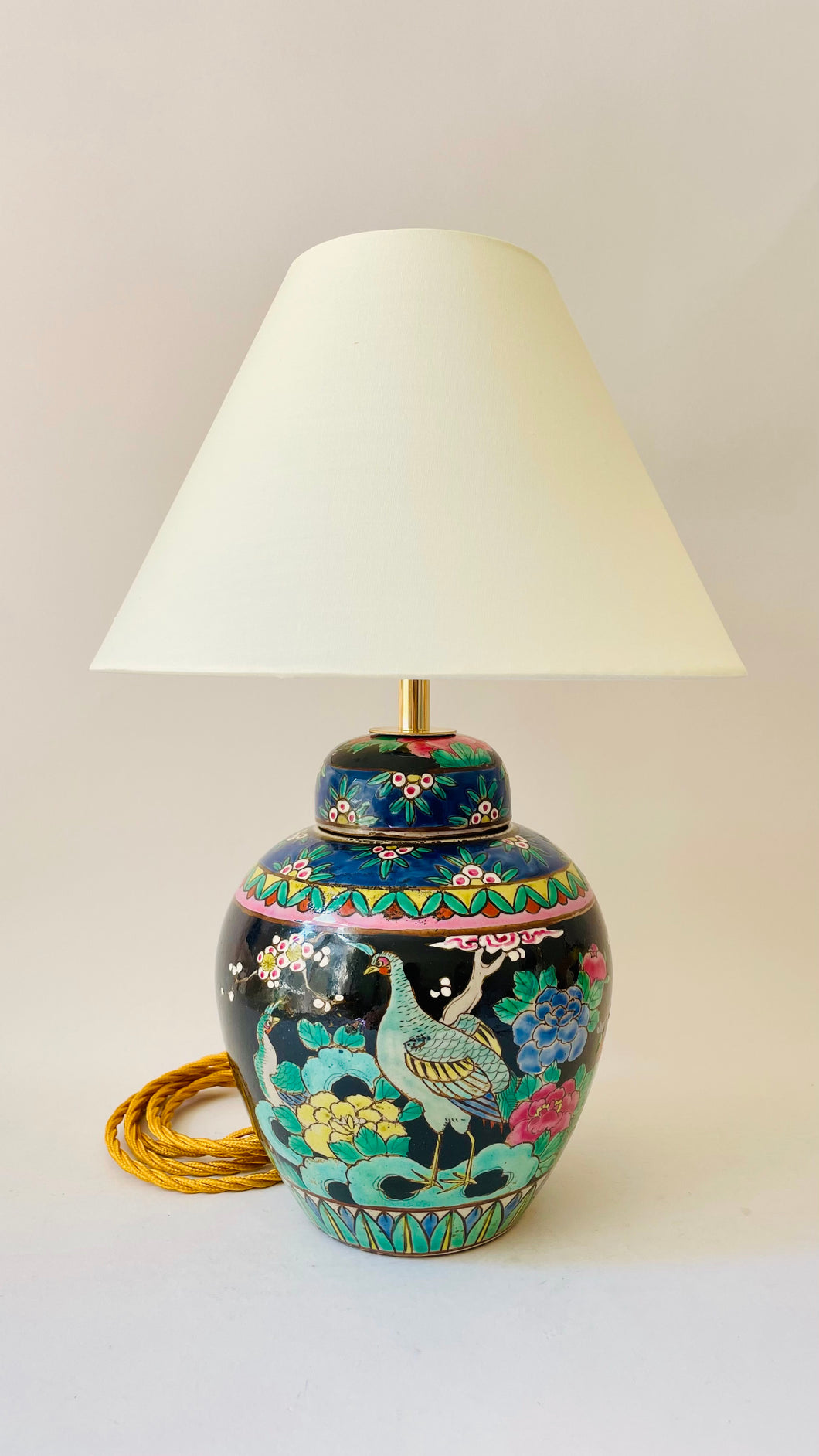 Antique Japanese Peacock Lamp - pre order for early July