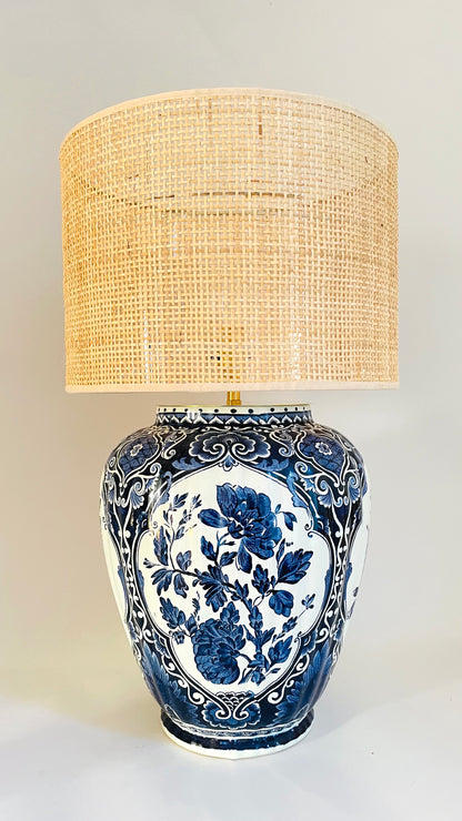 Extra Large Antique Delft Lamp - pre order for end of April