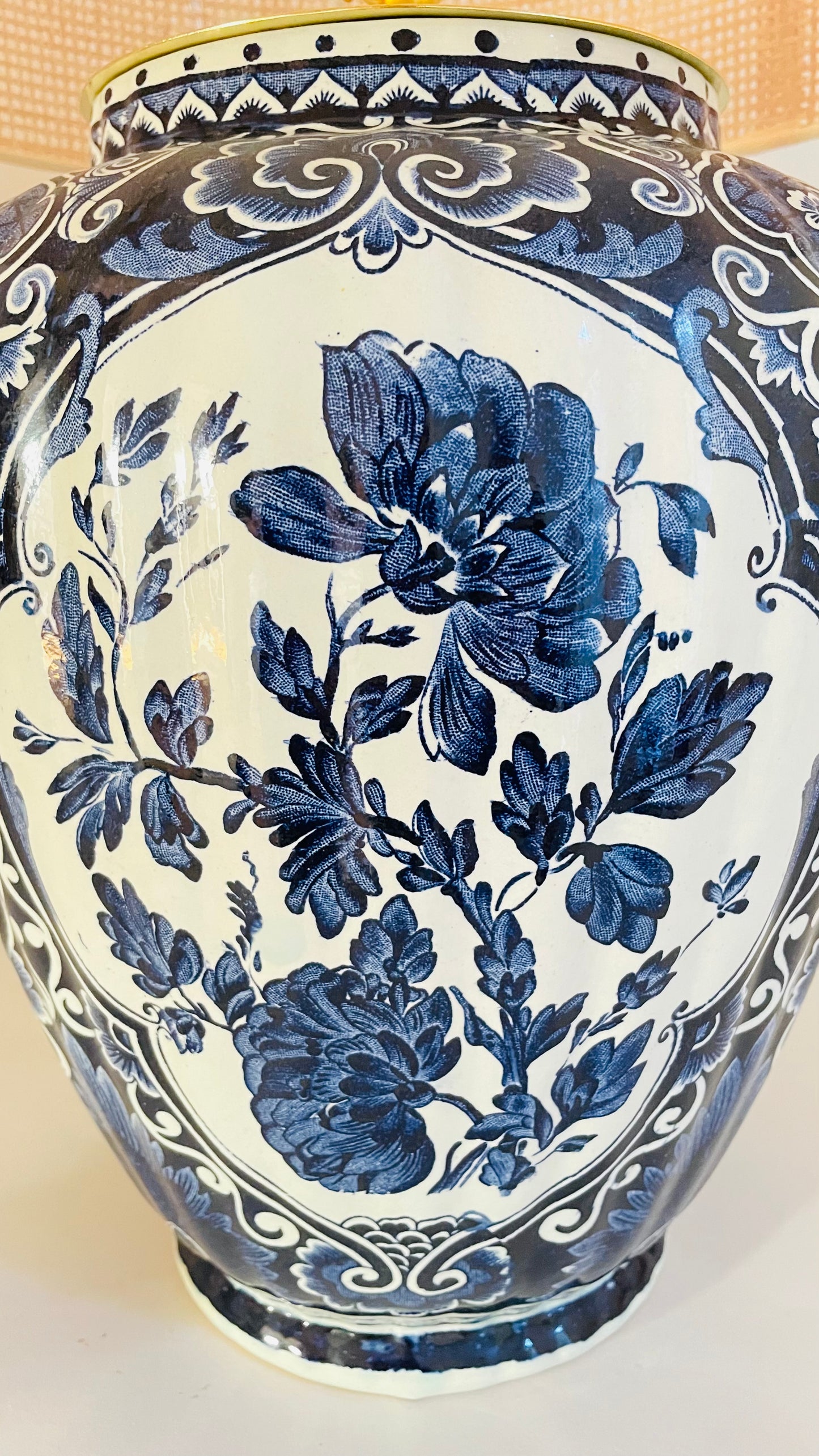 Extra Large Antique Delft Lamp - pre order for end of April