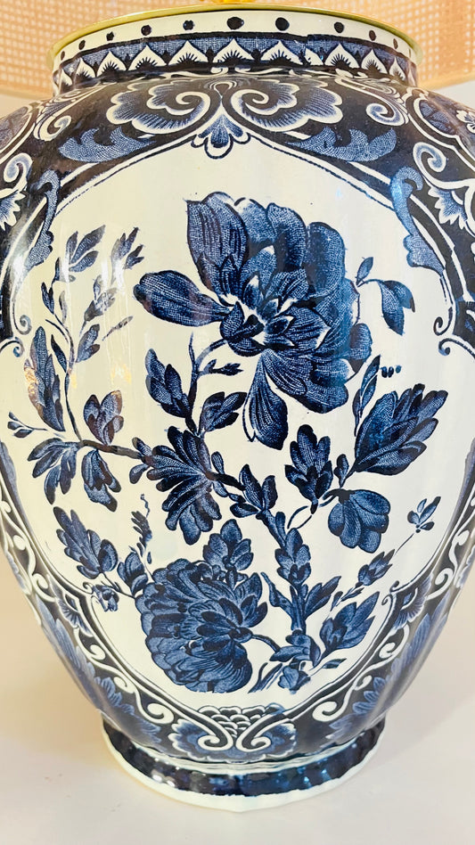 Extra Large Antique Delft Lamp - pre order for end of April