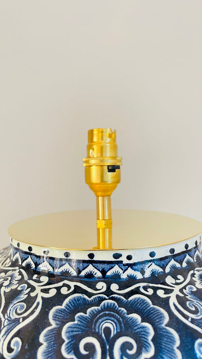 Extra Large Antique Delft Lamp - pre order for end of April