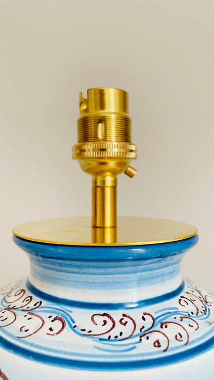 Spanish Pottery Lamp - pre order for end of April