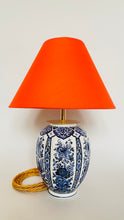 Load image into Gallery viewer, Antique Delfia Blue Lamp - pre order for w/c Feb 21st
