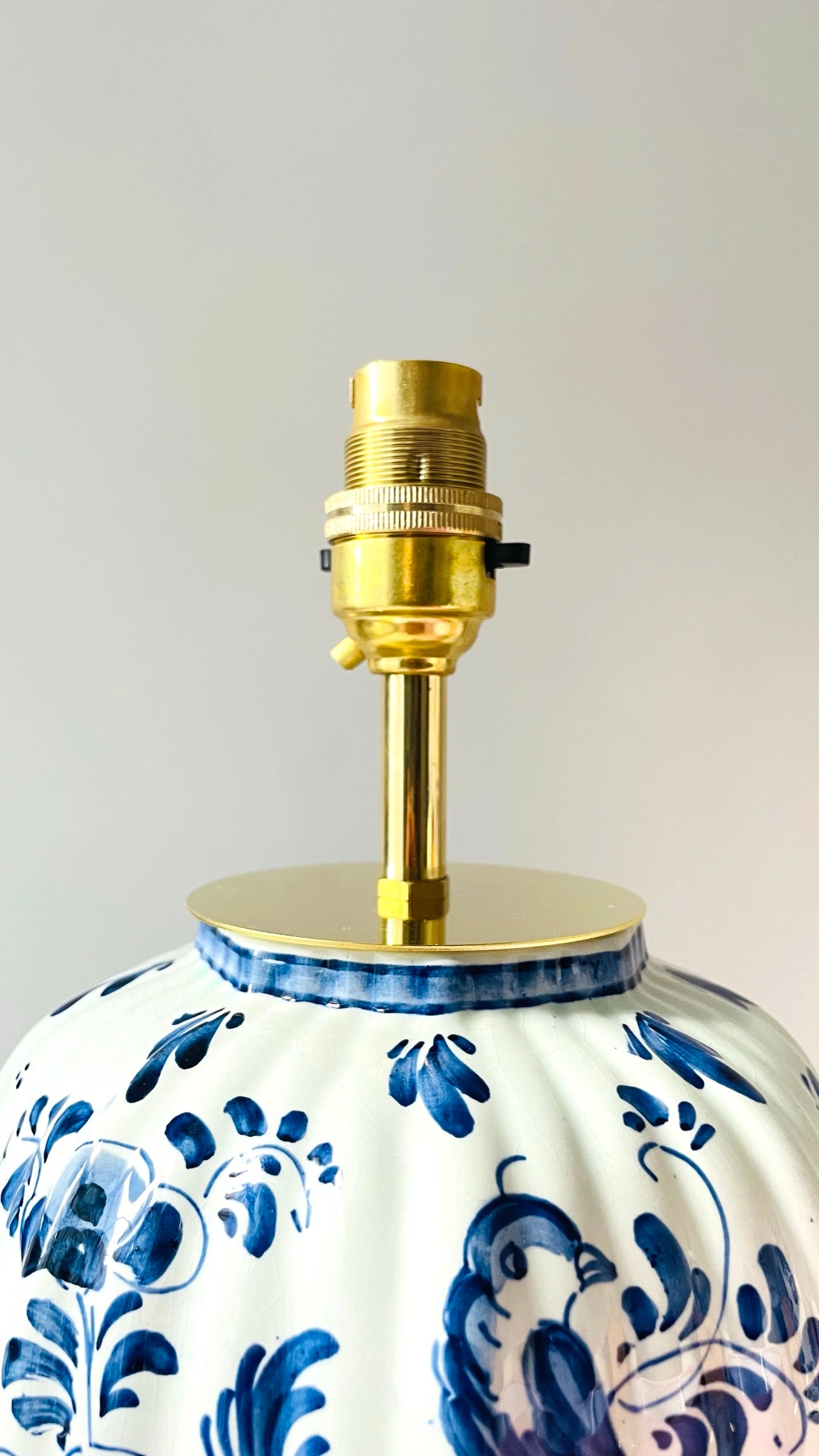 Antique Delft Blue Lamp - pre order for early May