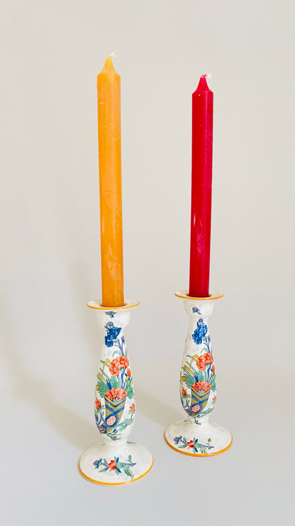 Pair of Vintage Crown Ducal Ware Candlesticks