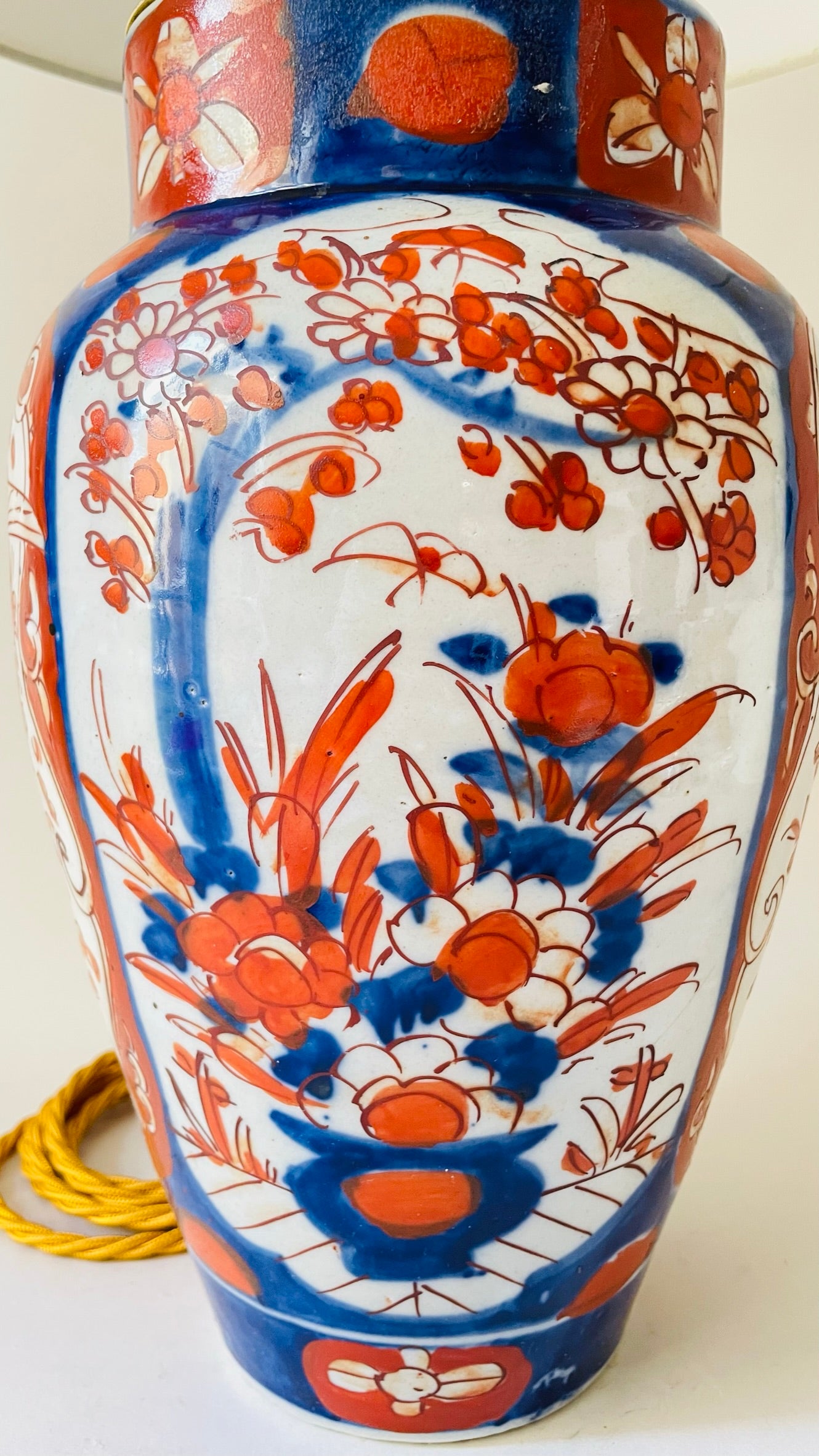 Large Antique Imari Lamp - pre order for early May