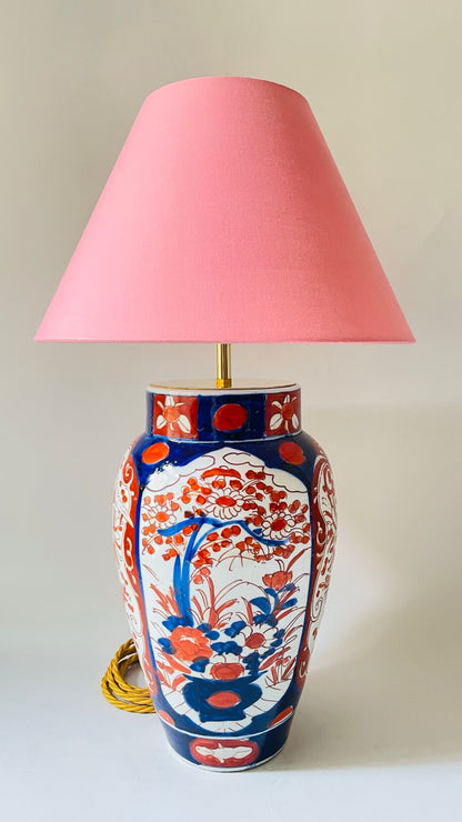 Large Antique Imari Lamp - pre order for early May