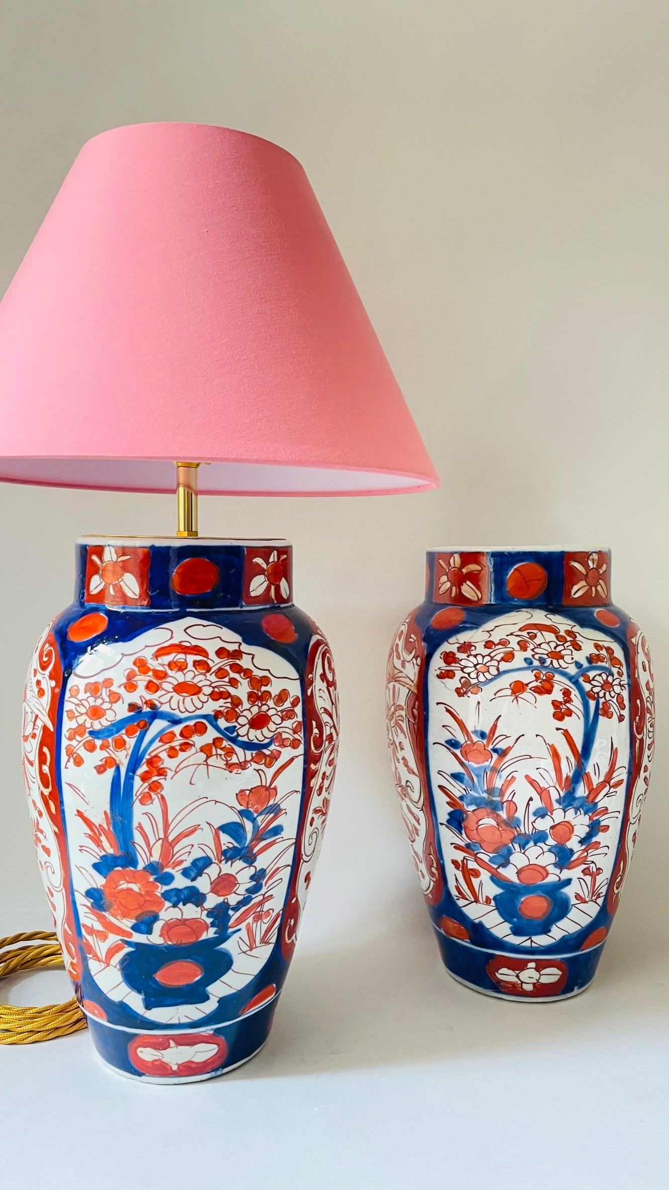 Large Antique Imari Lamp - pre order for early May