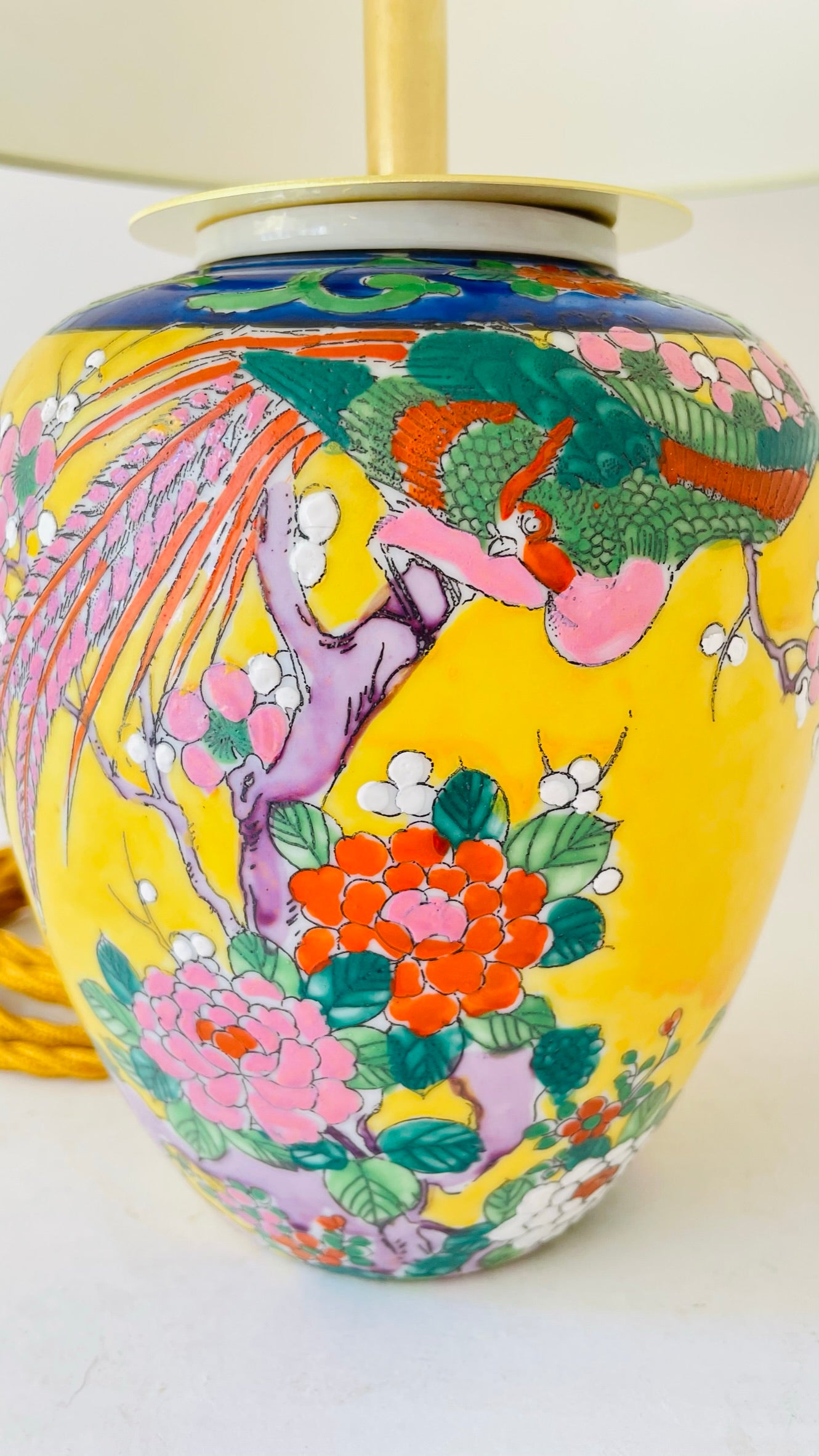 Antique Japanese Peacock Lamp - pre order for early July