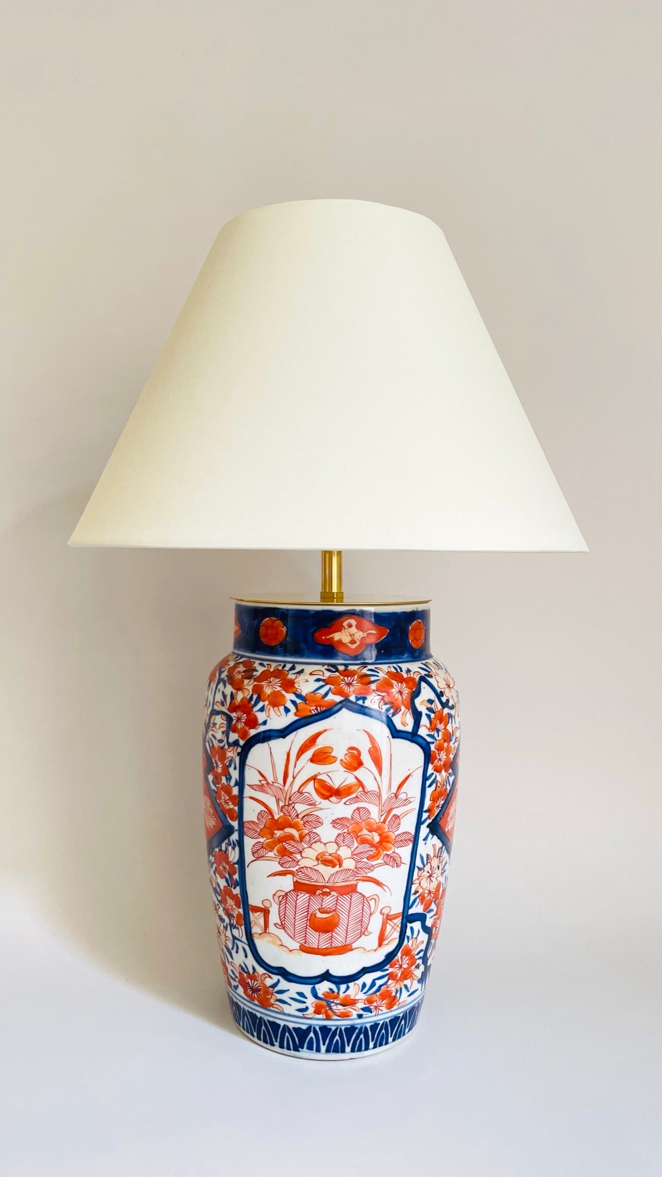 Antique Japanese Imari Lamp - pre order for w/c Sept 5th