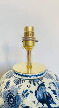 Load image into Gallery viewer, Antique Delft Blue Lamp - pre order for w/c Feb 21st
