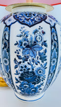 Load image into Gallery viewer, Antique Delfia Blue Lamp - pre order for w/c Feb 21st
